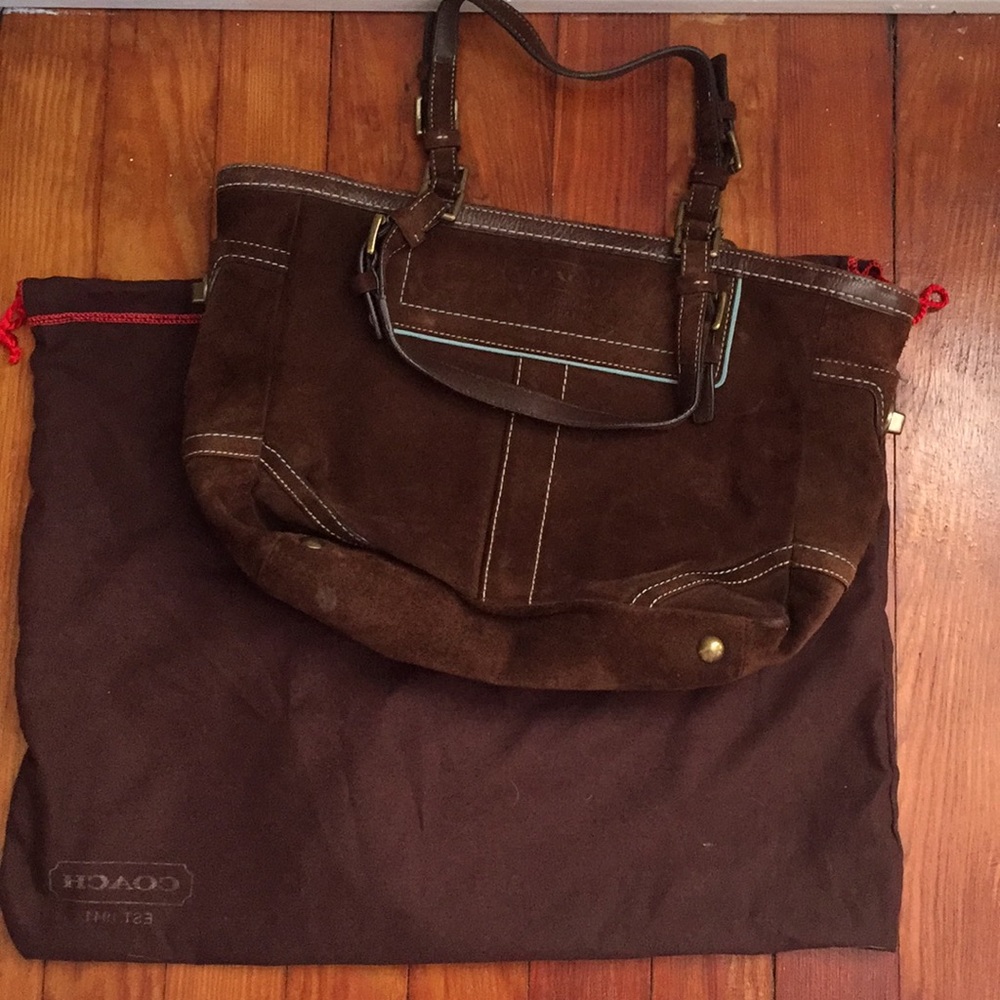 Suede purse